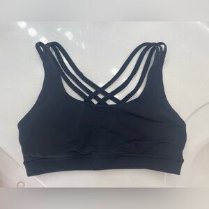 Black lululemon energy bra. Triple strap